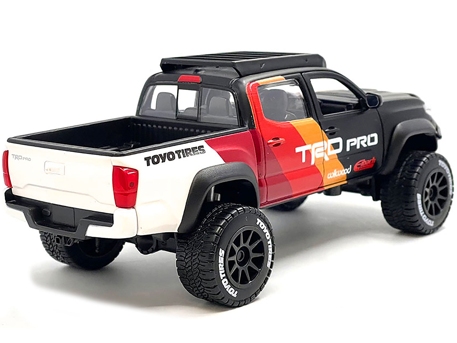 2023 Toyota Tacoma TRD PRO Off Road Pickup Truck Matt Black with Graphics and Roofrack "Maisto Design" Series 1/27 Diecast Model Car by Maisto - image 3