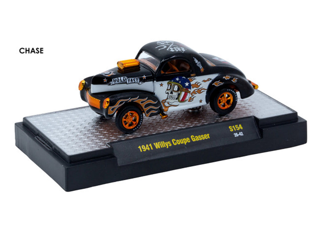 "Auto-Thentics" 6 piece Set Release S154 IN DISPLAY CASES Limited Edition 1/64 Diecast Model Cars by M2 Machines