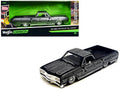 1965 Chevrolet El Camino Lowrider Black Metallic with Silver Graphics "Lowriders" Series 1/25 Diecast Model Car by Maisto