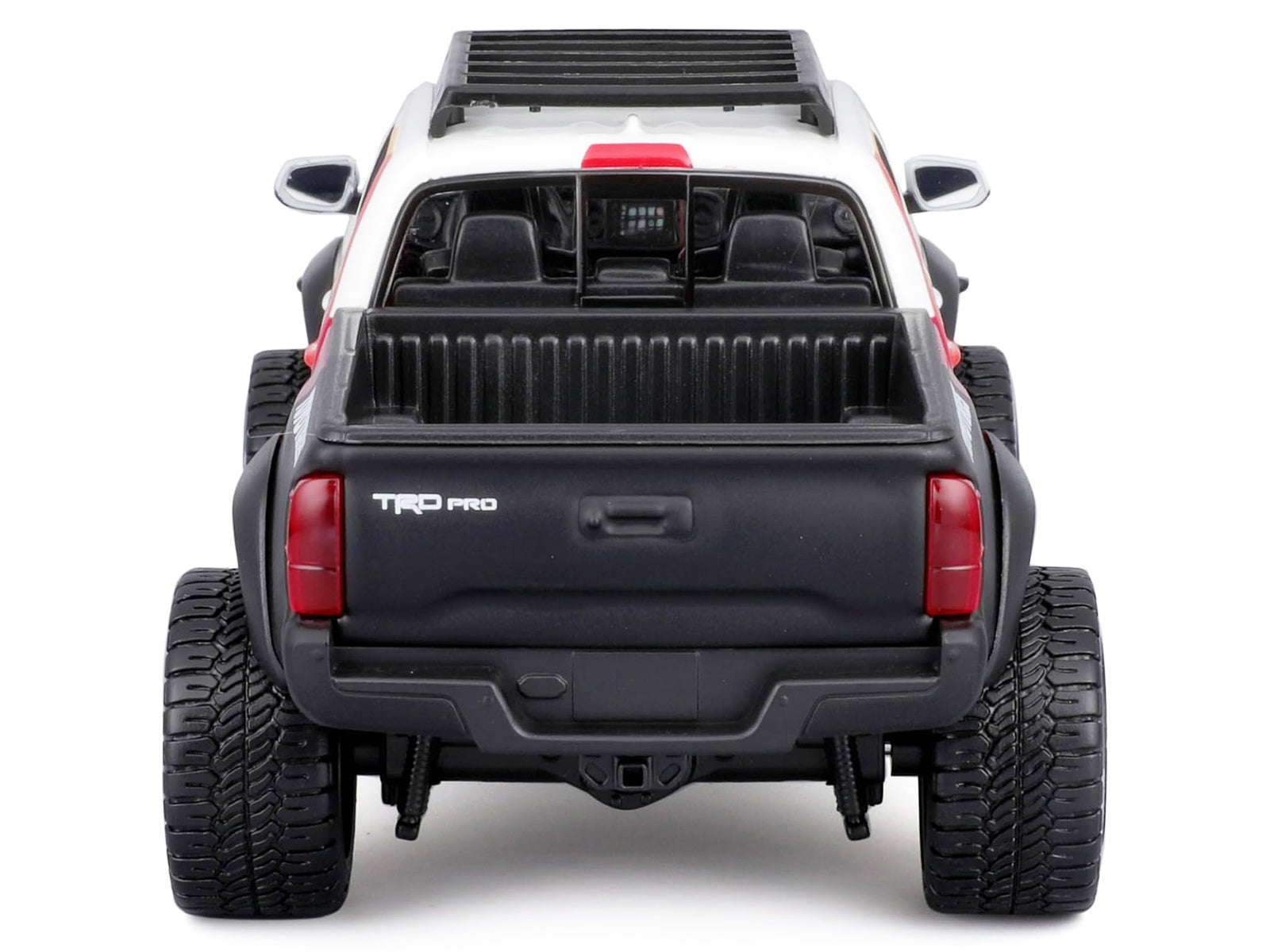 2023 Toyota Tacoma TRD PRO Off Road Pickup Truck White with Graphics and Roof Rack "Maisto Design" Series 1/27 Diecast Model Car Maisto