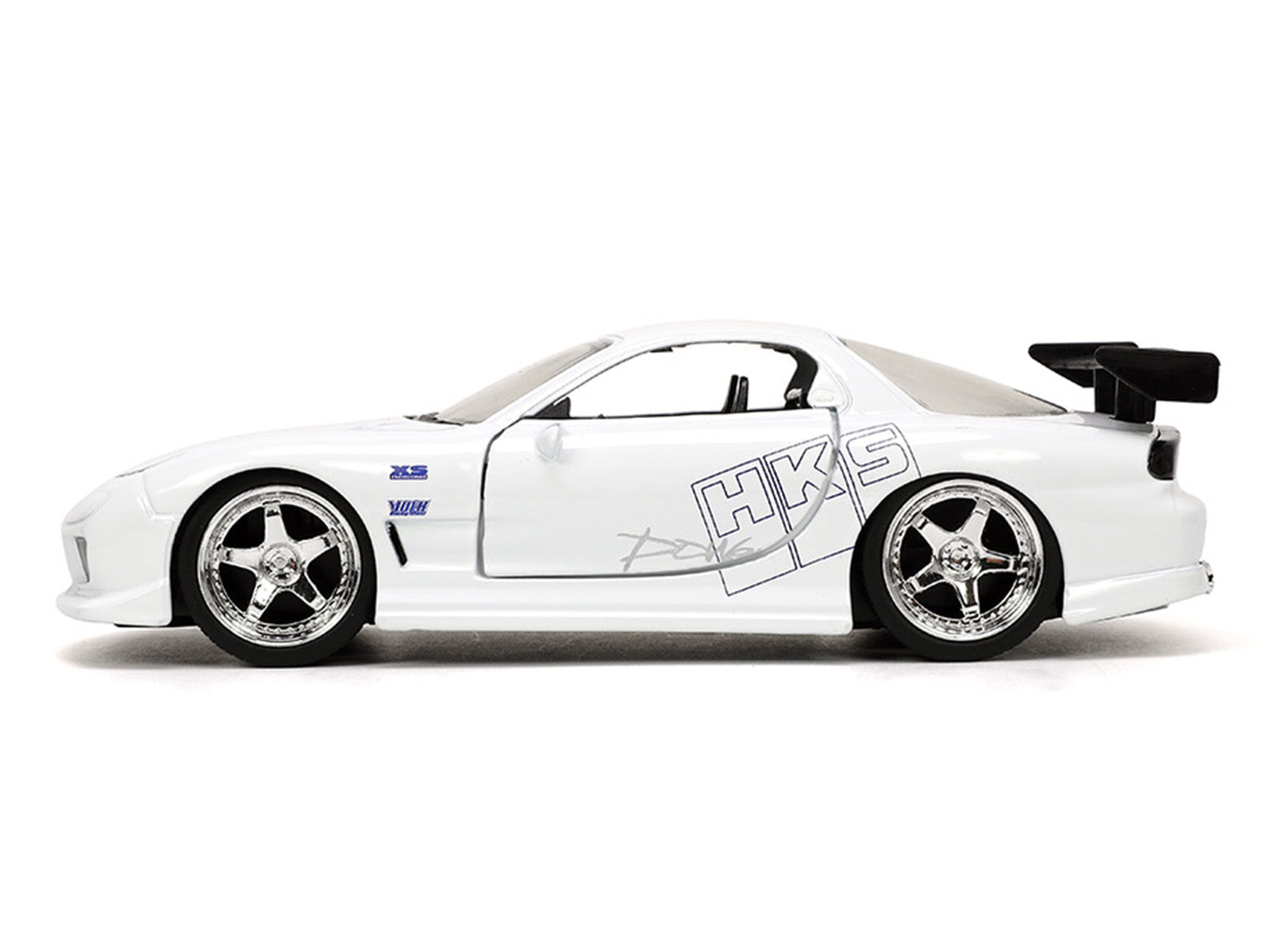 1993 Mazda RX-7 "HKS" White "The Fast and the Furious" (2001) Movie "25 Years of Fast & Furious" Series 1/32 Diecast Model Car by Jada - image 3