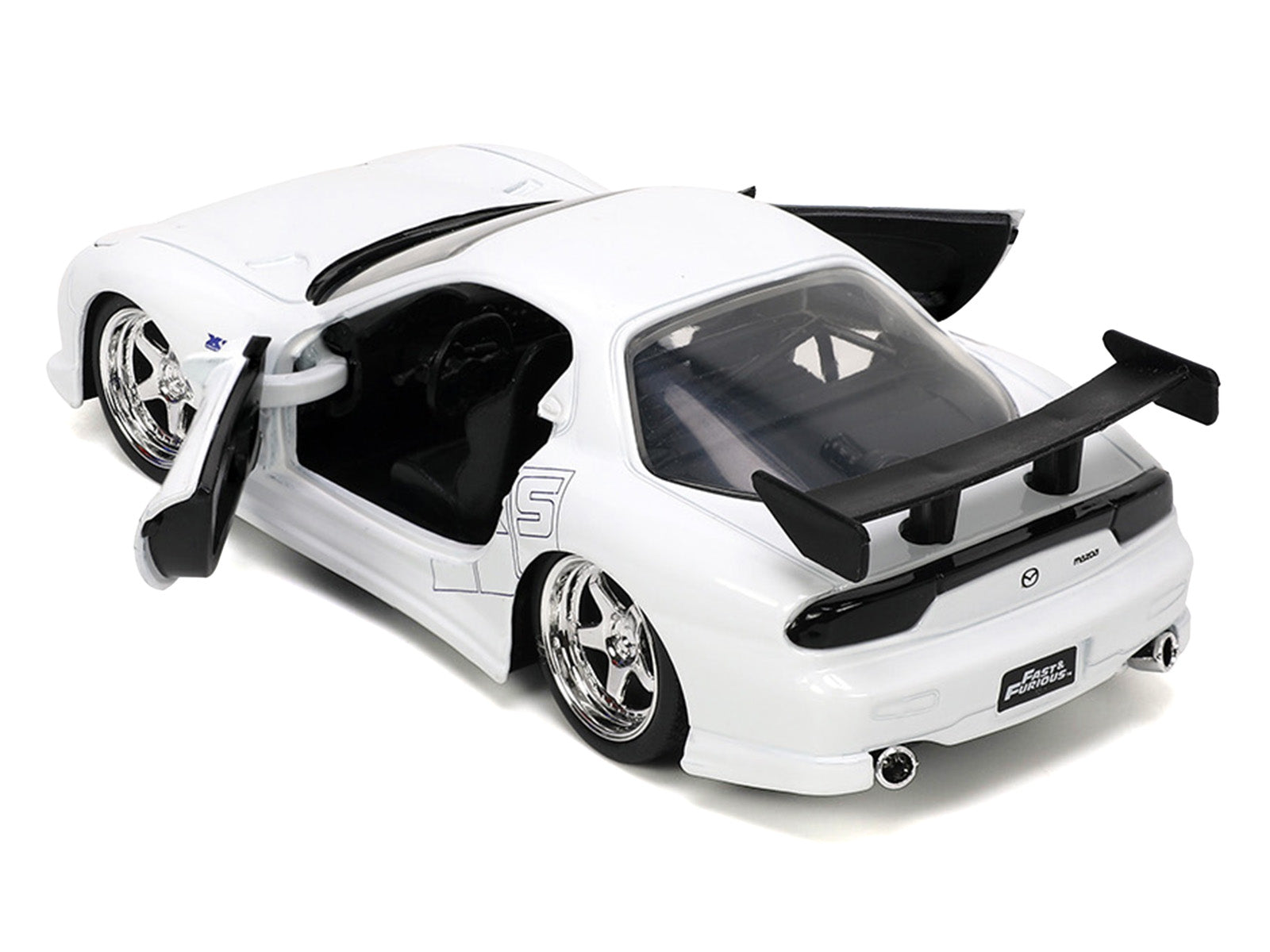 1993 Mazda RX-7 "HKS" White "The Fast and the Furious" (2001) Movie "25 Years of Fast & Furious" Series 1/32 Diecast Model Car by Jada - image 4