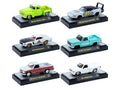 "Auto Meets" Set of 6 Cars IN DISPLAY CASES Release 97 Limited Edition 1/64 Diecast Model Cars by M2 Machines