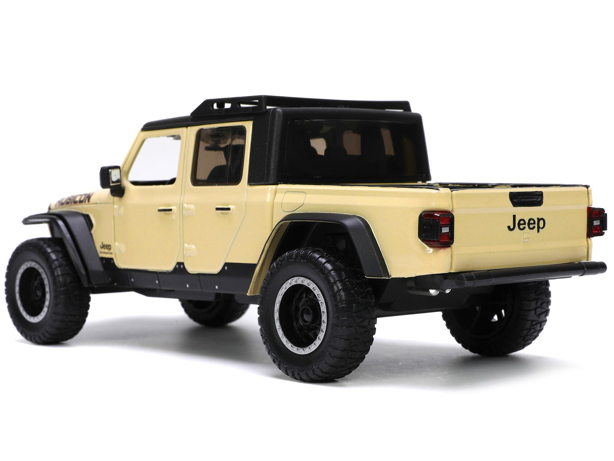 2020 Jeep Gladiator Rubicon Pickup Truck Cream with Roof Rack with Extra Wheels "Just Trucks" Series 1/24 Diecast Model Car by Jada - image 3
