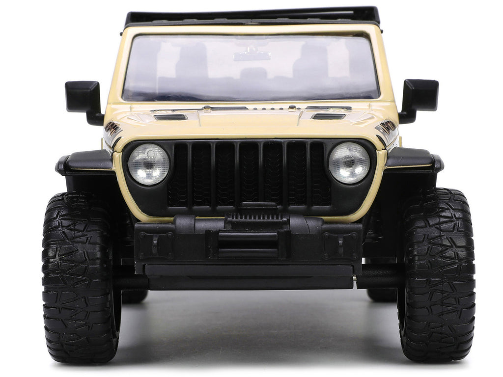 2020 Jeep Gladiator Rubicon Pickup Truck Cream with Roof Rack with Extra Wheels "Just Trucks" Series 1/24 Diecast Model Car by Jada - image 4