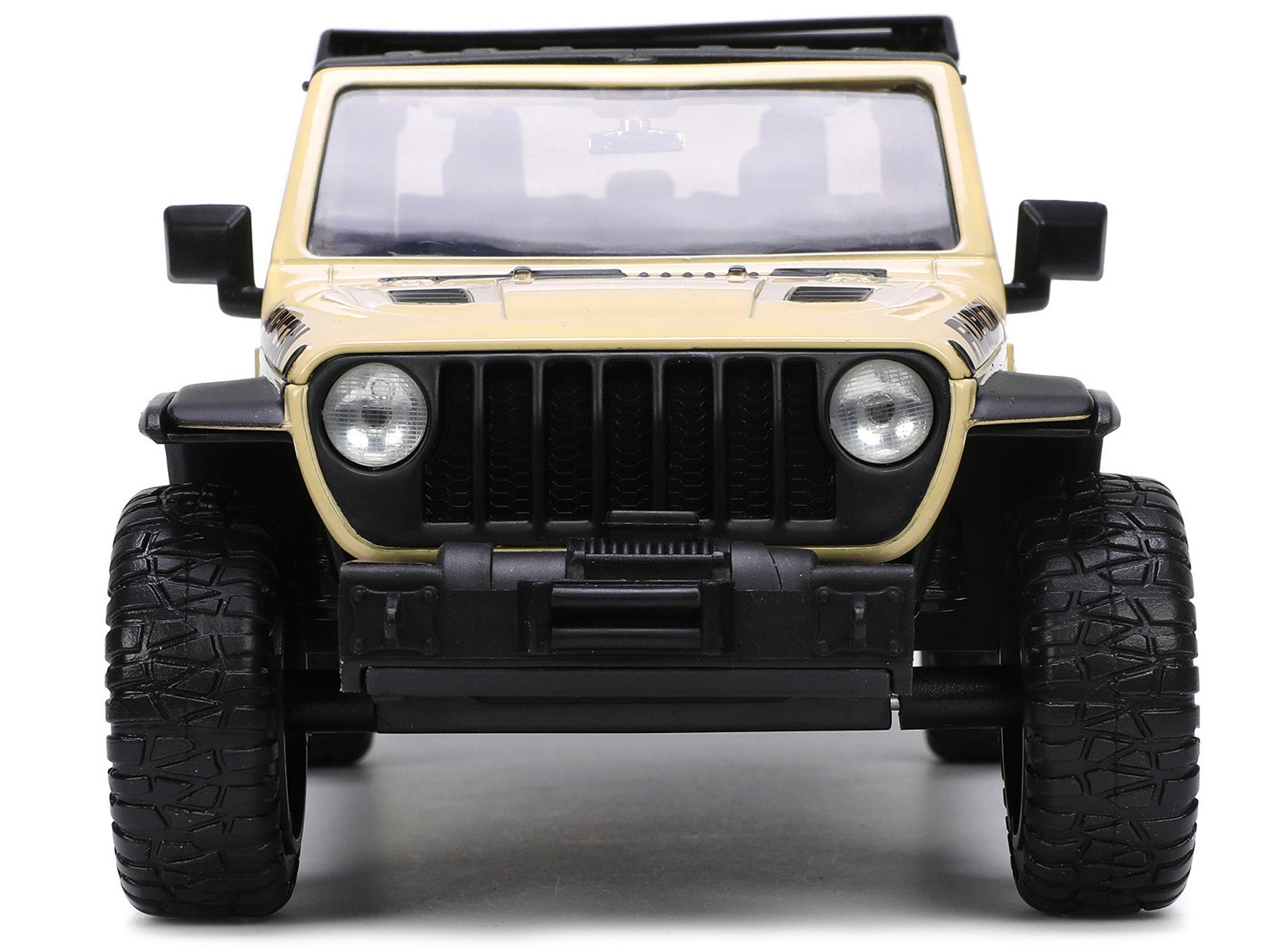 2020 Jeep Gladiator Rubicon Pickup Truck Cream with Roof Rack with Extra Wheels "Just Trucks" Series 1/24 Diecast Model Car by Jada - image 4
