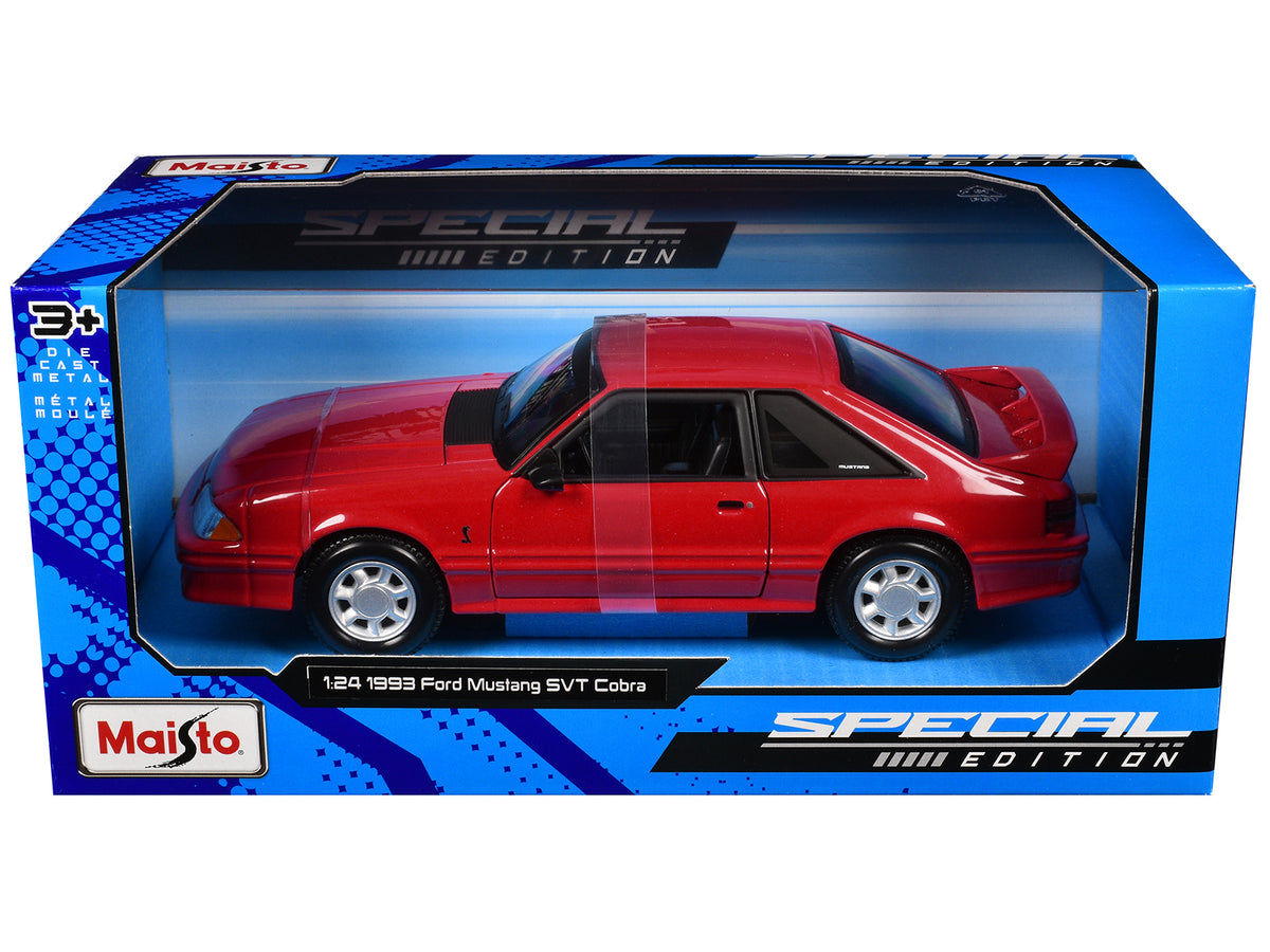 1993 Ford Mustang SVT Cobra Red "Special Edition" Series 1/24 Diecast Model Car by Maisto - image 3
