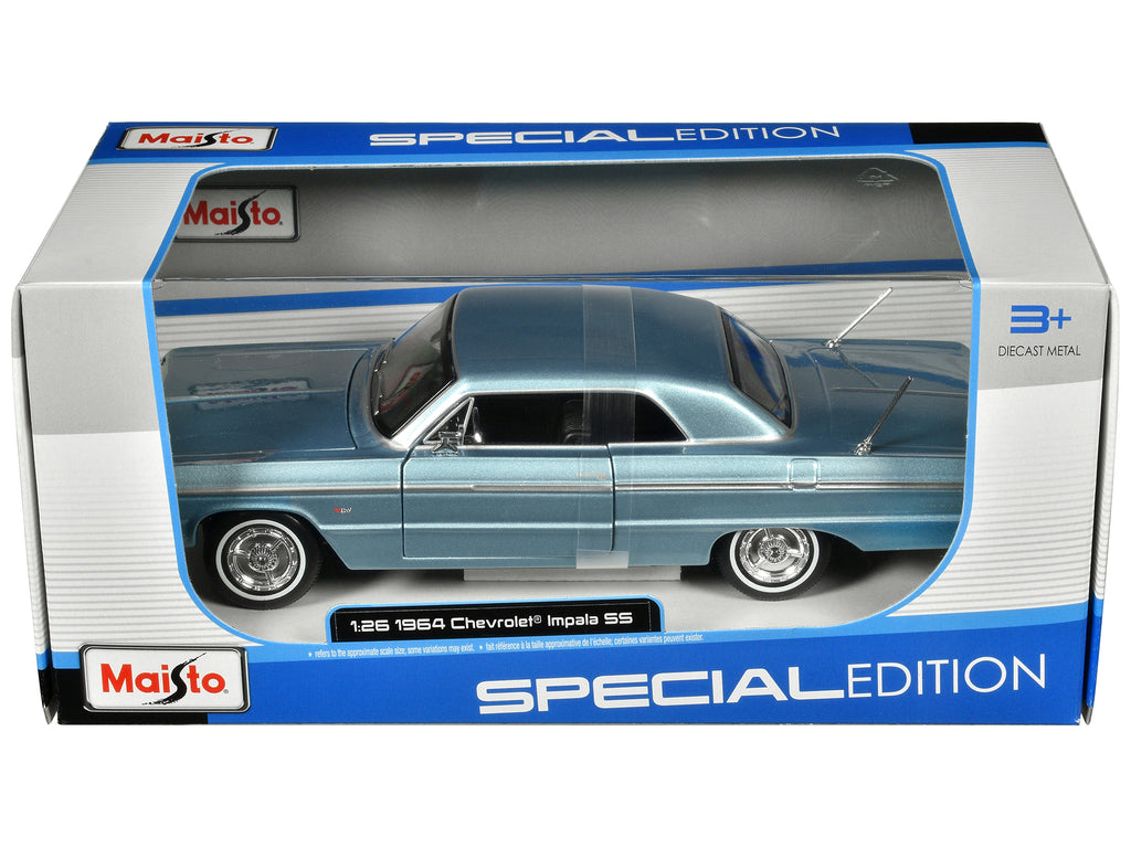 1964 Chevrolet Impala SS Blue Metallic "Special Edition" Series 1/26 Diecast Model Car by Maisto - image 3