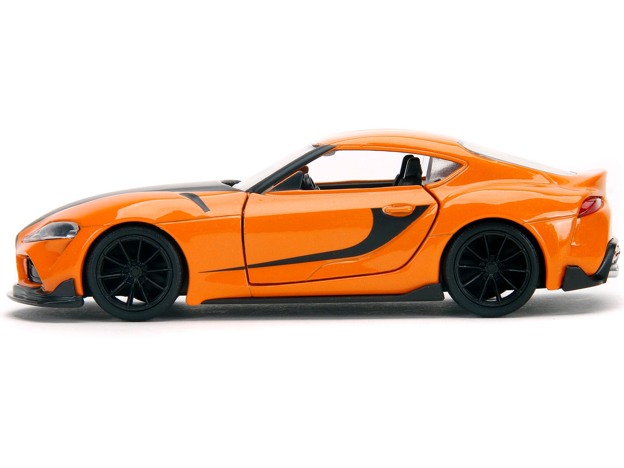 Han's Mazda RX-7 Orange Metallic and Matt Black and Toyota GR Supra Orange Metallic with Black Hood Set of 2 pieces "Fast & Furious" Series 1/32 Diecast Model Cars by Jada - image 5