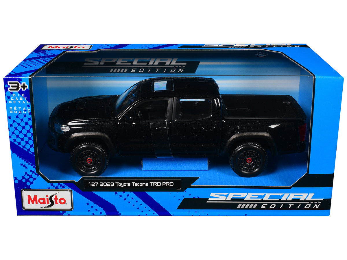 2023 Toyota Tacoma TRD PRO Pickup Truck Black Metallic with Sunroof "Special Edition" Series 1/27 Diecast Model Car by Maisto - image 3