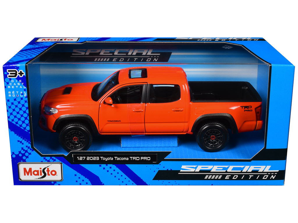 2023 Toyota Tacoma TRD PRO Pickup Truck Solar Octane Orange with Sunroof "Special Edition" Series 1/27 Diecast Model Car by Maisto - image 3