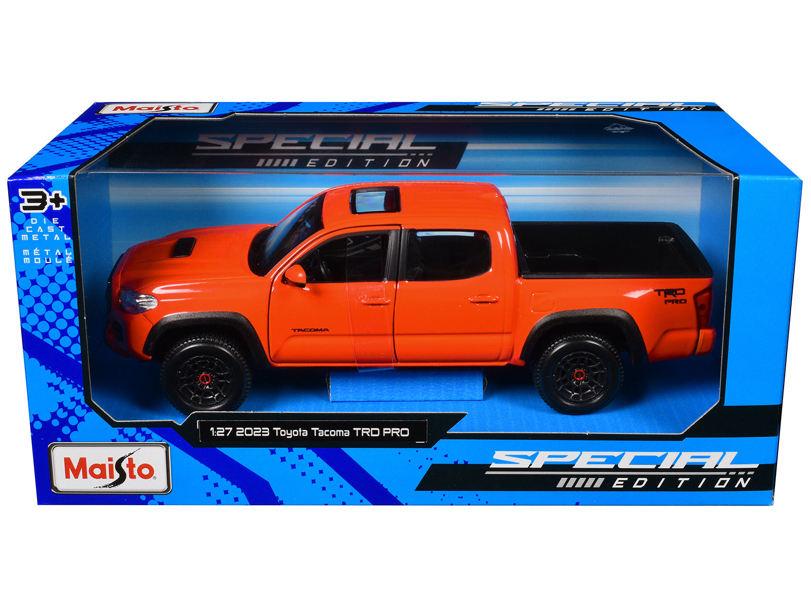 2023 Toyota Tacoma TRD PRO Pickup Truck Solar Octane Orange with Sunroof "Special Edition" Series 1/27 Diecast Model Car by Maisto - image 3