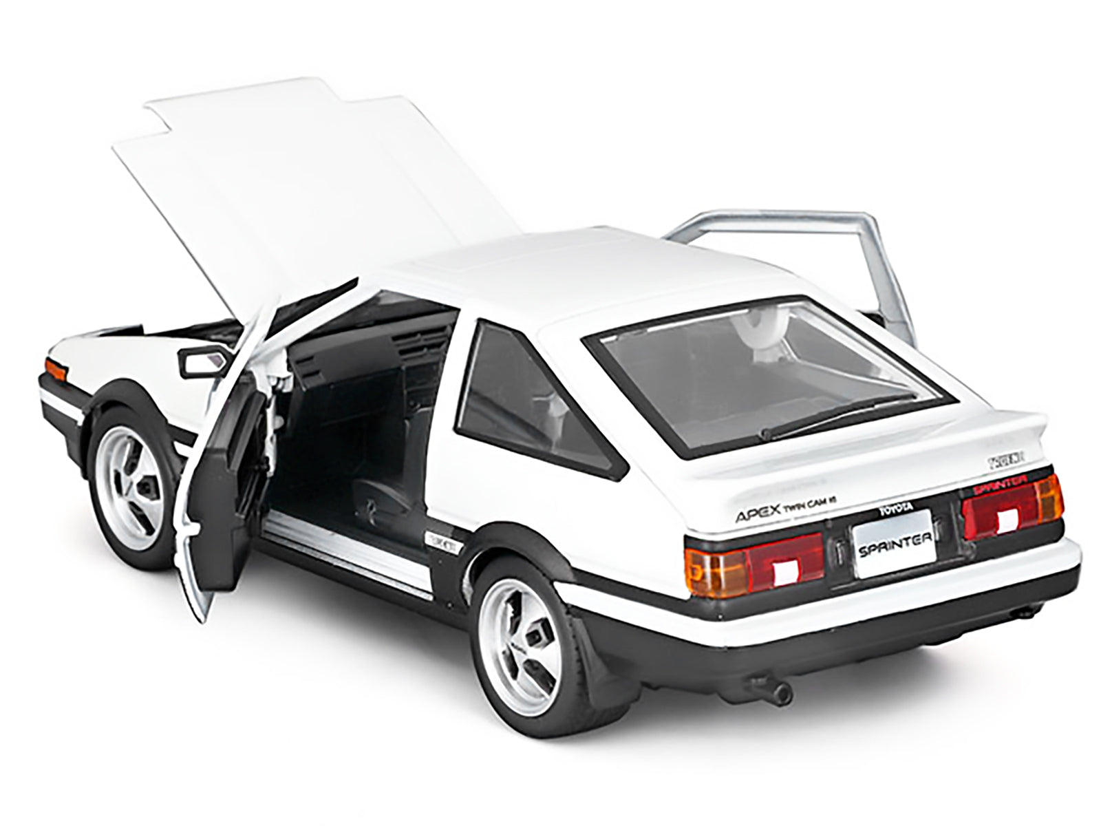 Toyota Sprinter Trueno AE86 RHD (Right Hand Drive) White with Black Stripes "Special Edition" Series 1/24 Diecast Model Car by Maisto - image 3