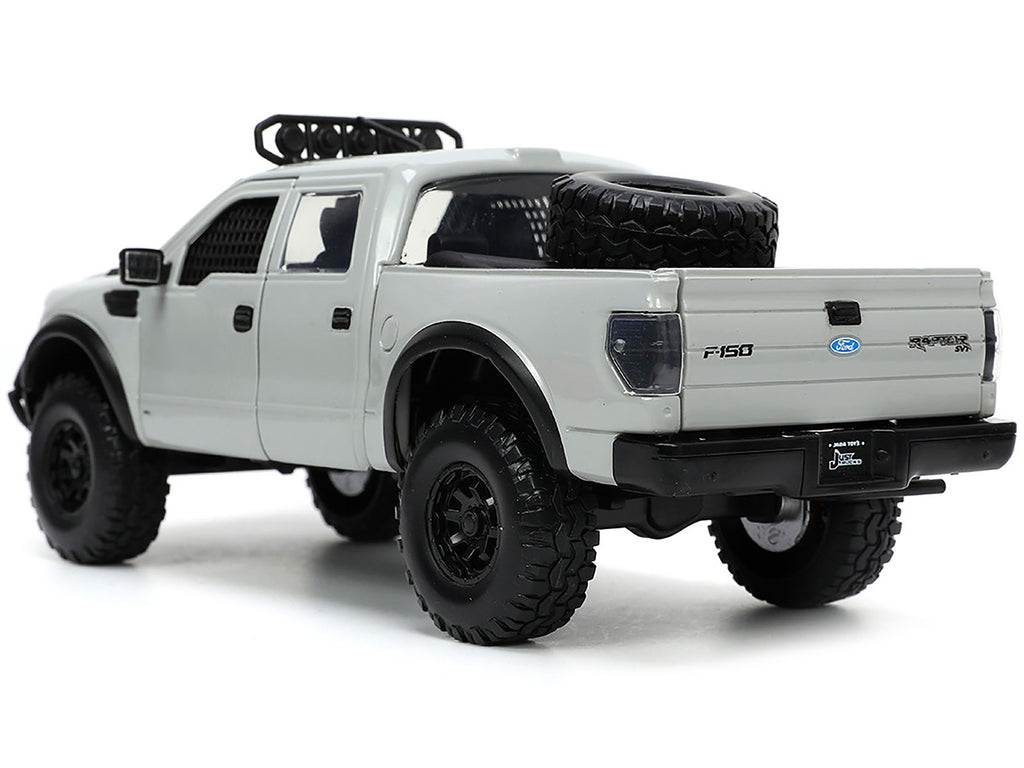2011 Ford F-150 SVT Raptor Pickup Truck Light Gray with Extra Wheels "Just Trucks" Series 1/24 Diecast Model Car by Jada - image 5