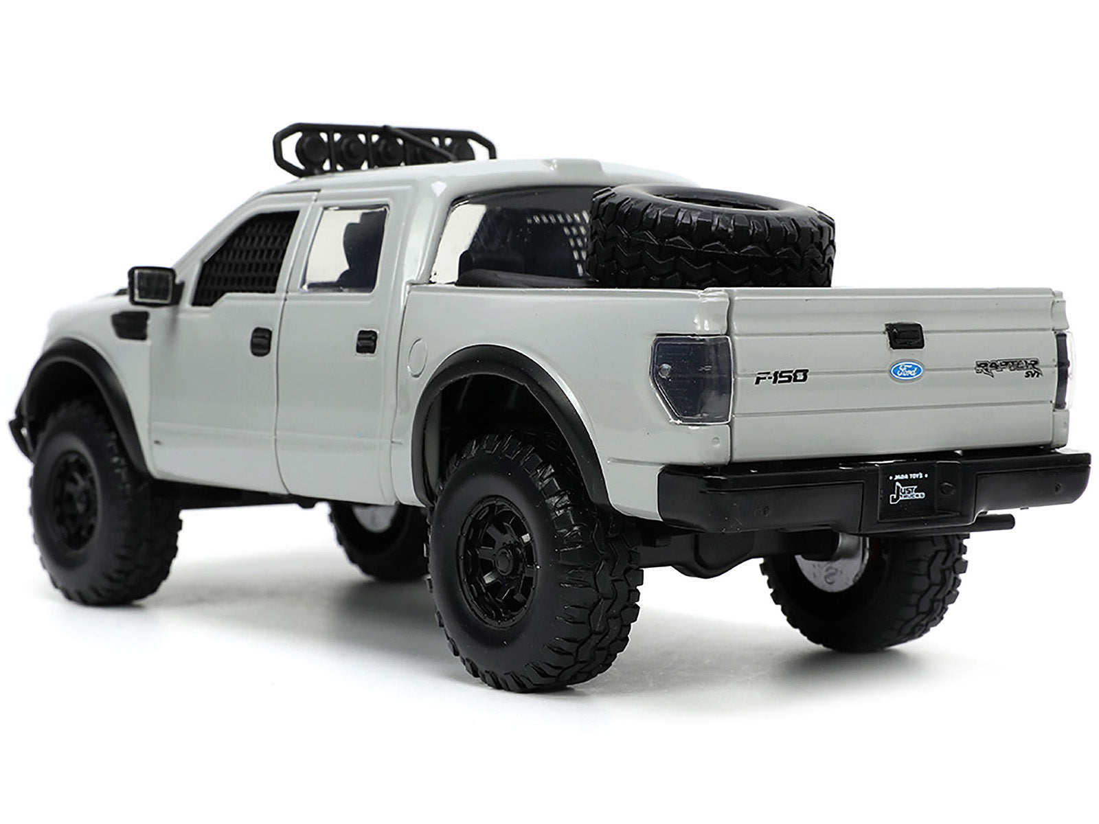 2011 Ford F-150 SVT Raptor Pickup Truck Light Gray with Extra Wheels "Just Trucks" Series 1/24 Diecast Model Car by Jada - image 5
