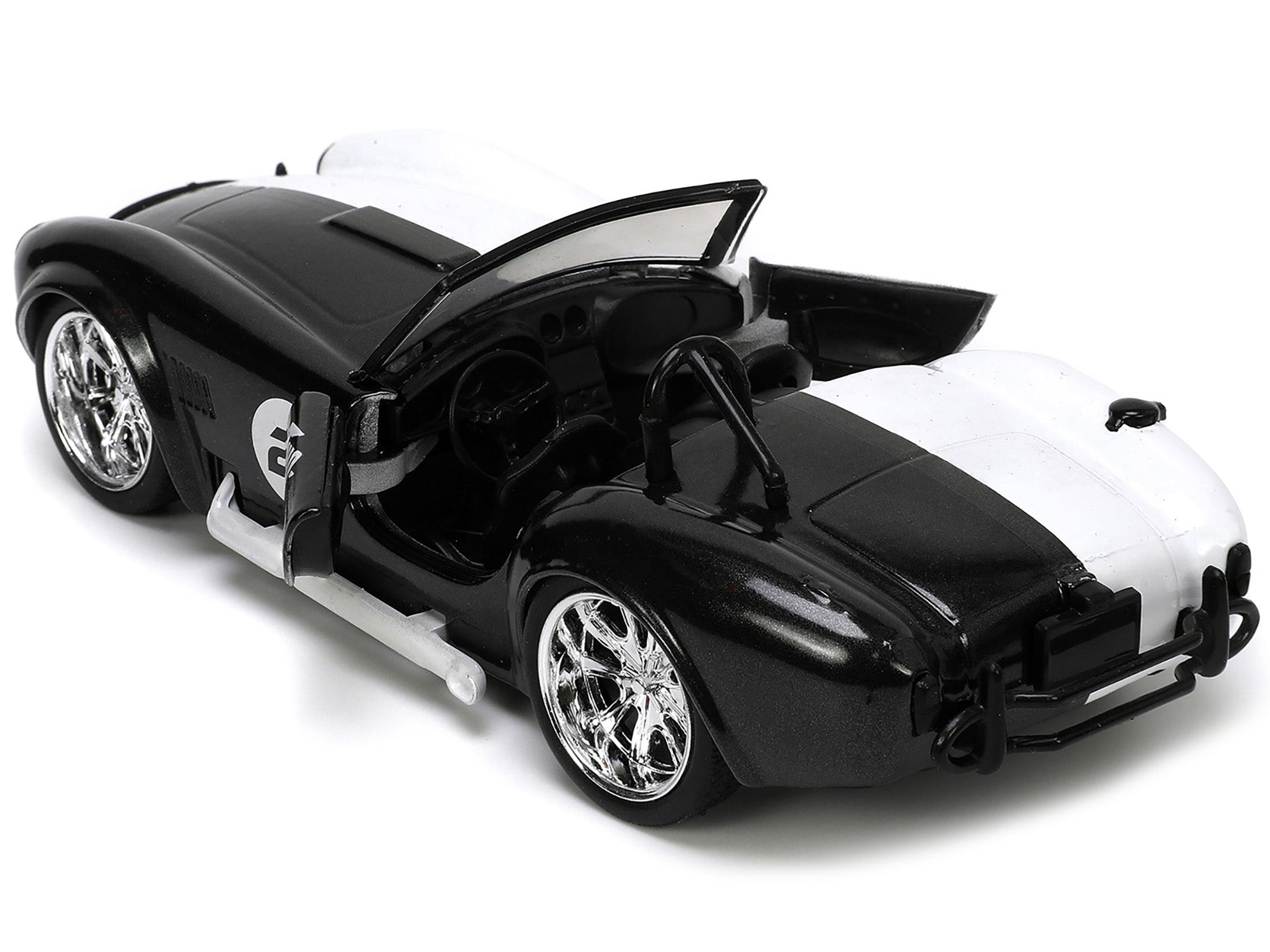 1965 Shelby Cobra 427 S/C #2 Black Metallic and White and Harvey Two-Face Diecast Figure "Batman" "Hollywood Rides" Series 1/32 Diecast Model Car by Jada - image 2