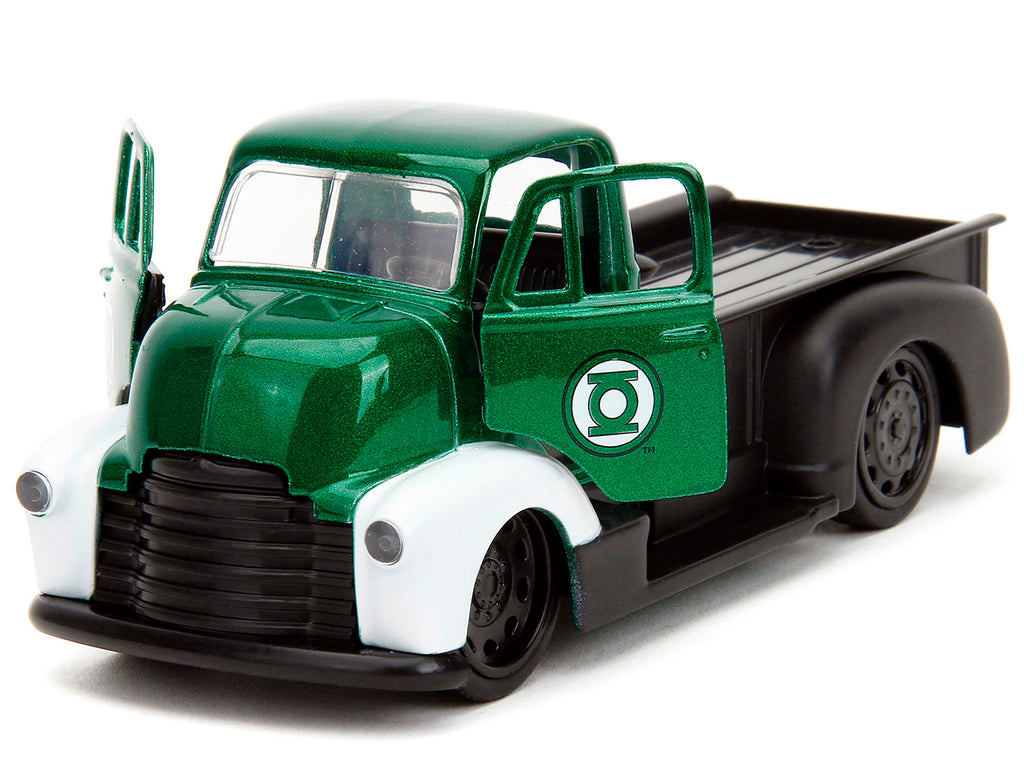1952 Chevrolet COE Pickup Truck Green Metallic and Black and Green Lantern Diecast Figure "DC Comics" "Hollywood Rides" Series 1/32 Diecast Model Car by Jada - image 2