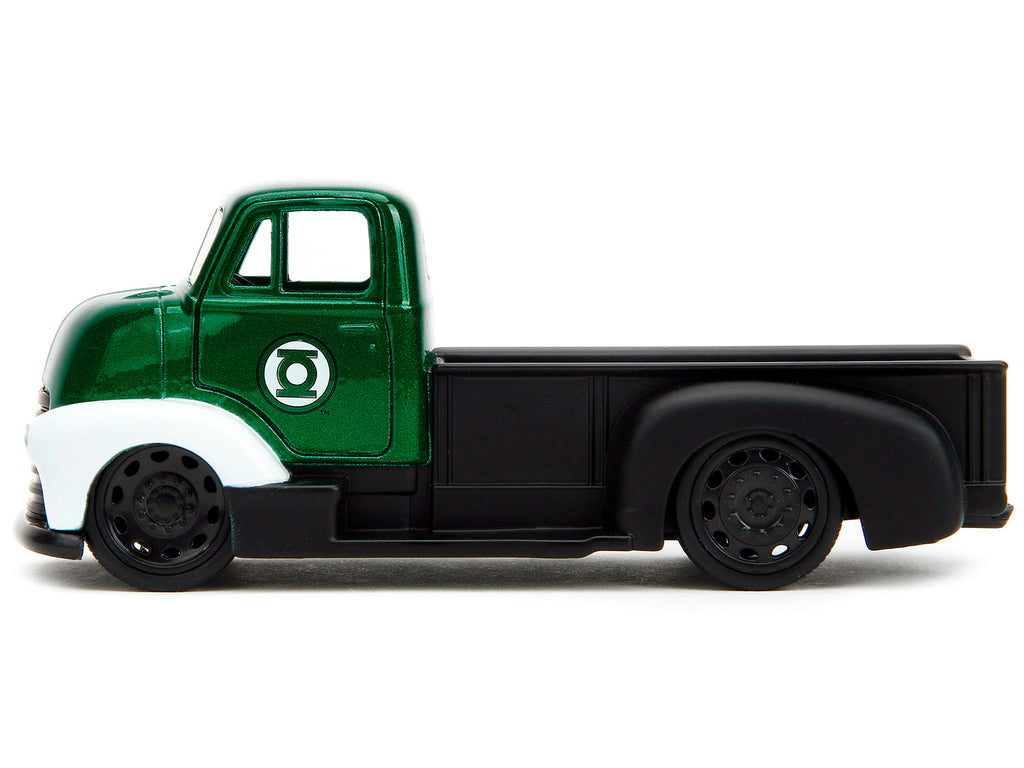 1952 Chevrolet COE Pickup Truck Green Metallic and Black and Green Lantern Diecast Figure "DC Comics" "Hollywood Rides" Series 1/32 Diecast Model Car by Jada - image 3