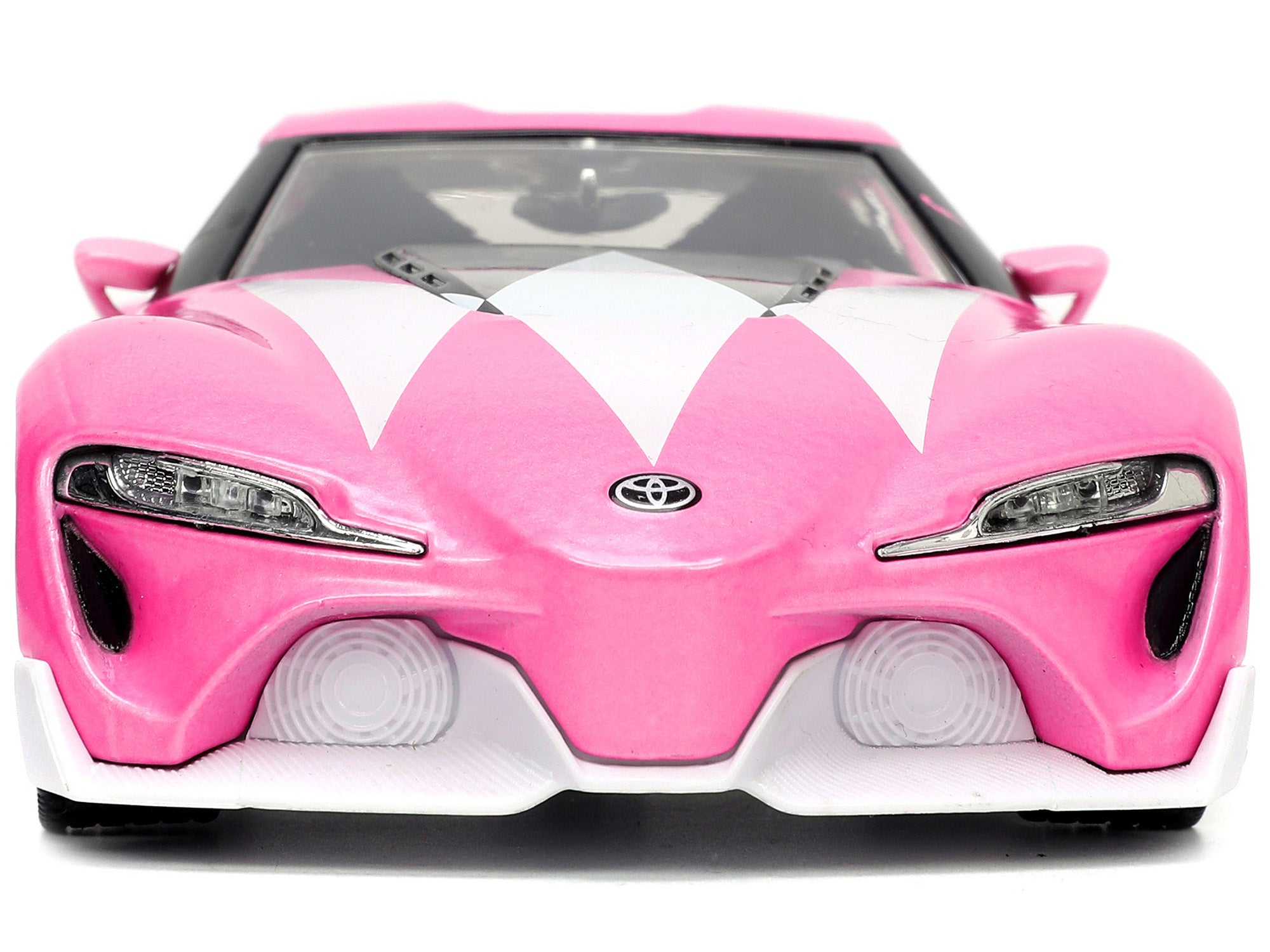 Toyota FT-1 Concept Pink Metallic and Pink Ranger Diecast Figurine "Power Rangers" "Hollywood Rides" Series 1/24 Diecast Model Car by Jada - image 4