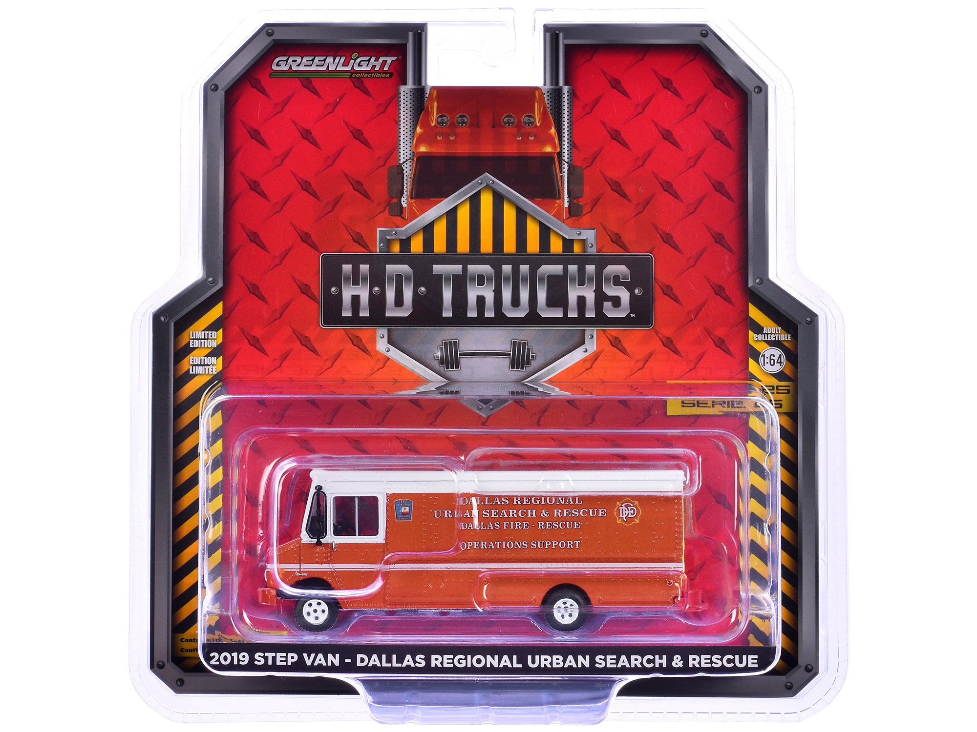 2019 Step Van "Dallas Regional Urban Search & Rescue - Dallas Fire Department Texas" Red with White Top "H.D. Trucks" Series 25 1/64 Diecast Model Car by Greenlight - image 3