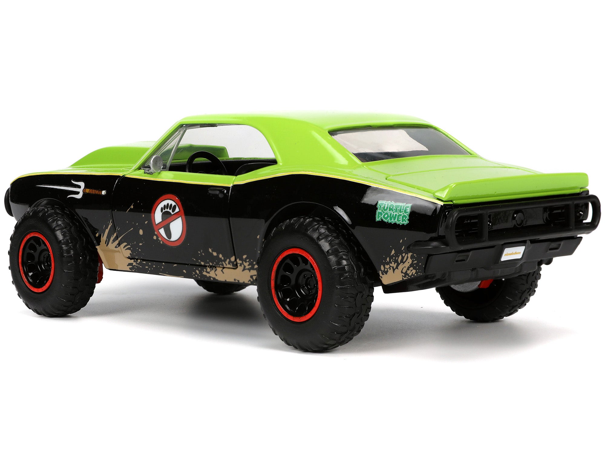 1967 Chevrolet Camaro Offroad Bright Green and Matt Black (Dirty Version) and Raphael Diecast Figure "Teenage Mutant Ninja Turtles" "Hollywood Rides" Series 1/24 Diecast Model Car by Jada - image 5