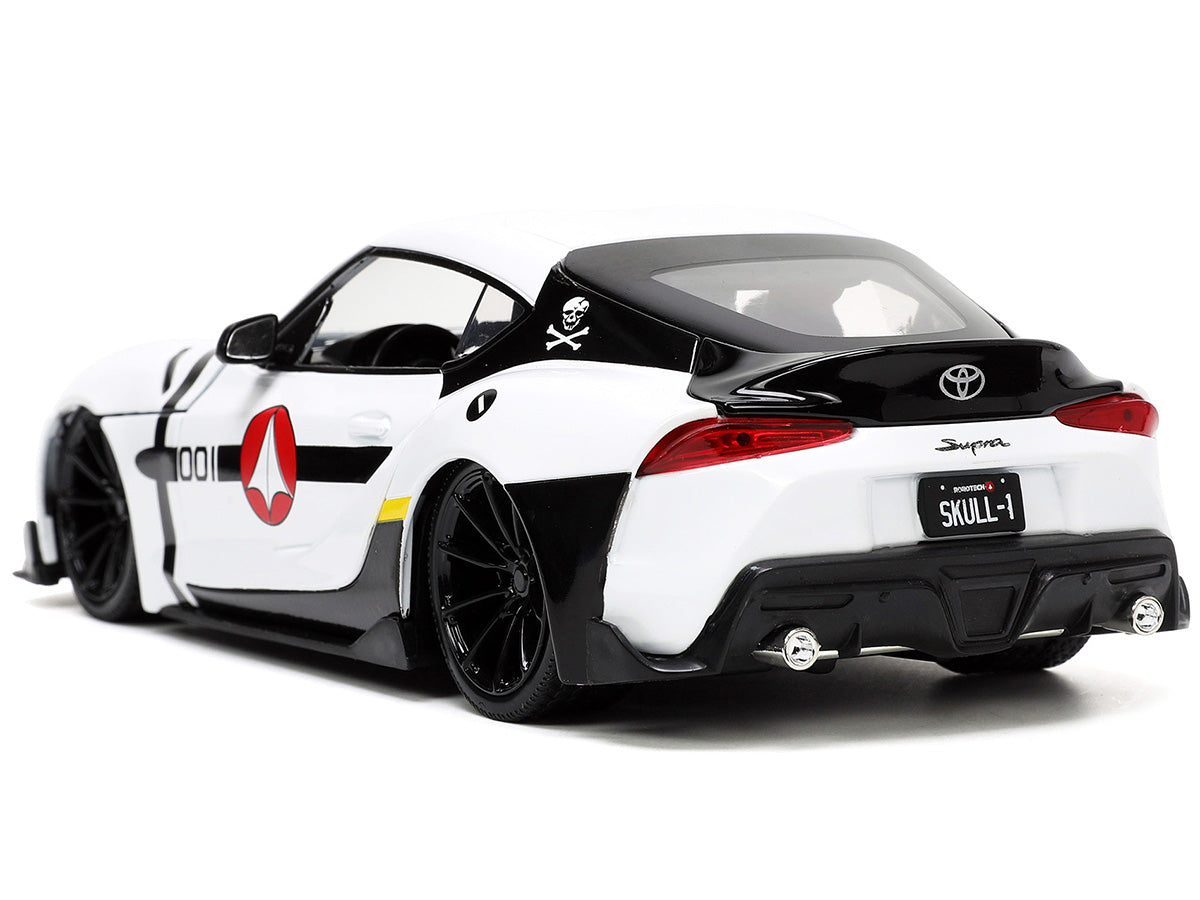 2020 Toyota Supra White and Roy Focker Diecast Figurine "Robotech" "Hollywood Rides" Series 1/24 Diecast Model Car by Jada - image 5