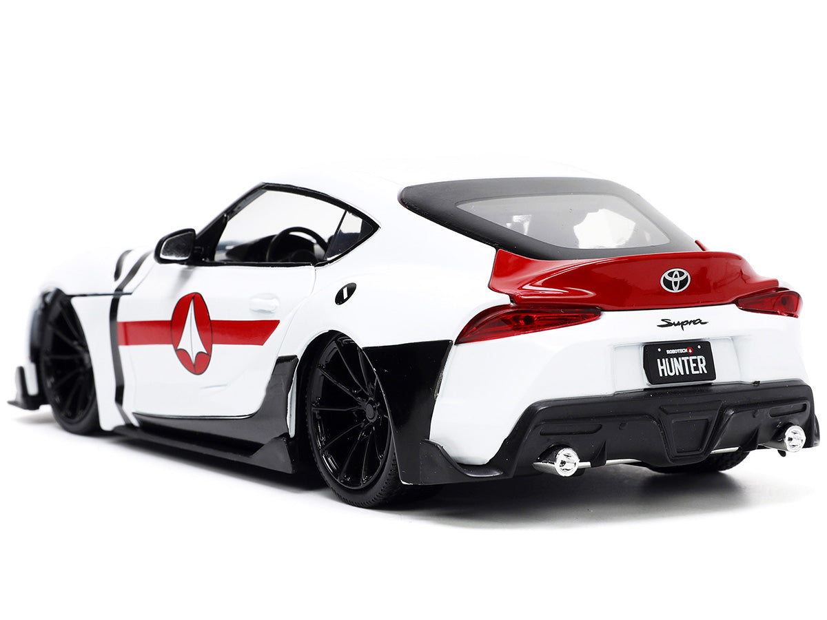 2020 Toyota Supra White and Rick Hunter Diecast Figurine "Robotech" "Hollywood Rides" Series 1/24 Diecast Model Car by Jada - image 5