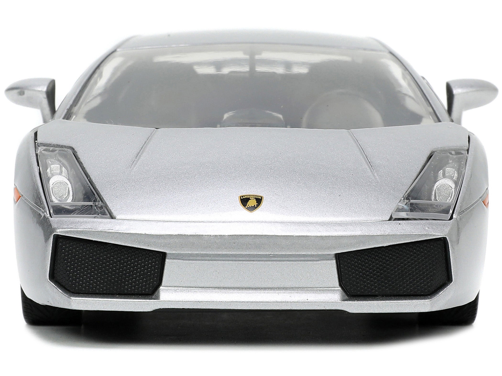 Lamborghini Gallardo Superleggera Silver Metallic with Yellow Stripes "Hyper-Spec" Series 1/24 Diecast Model Car by Jada - image 4