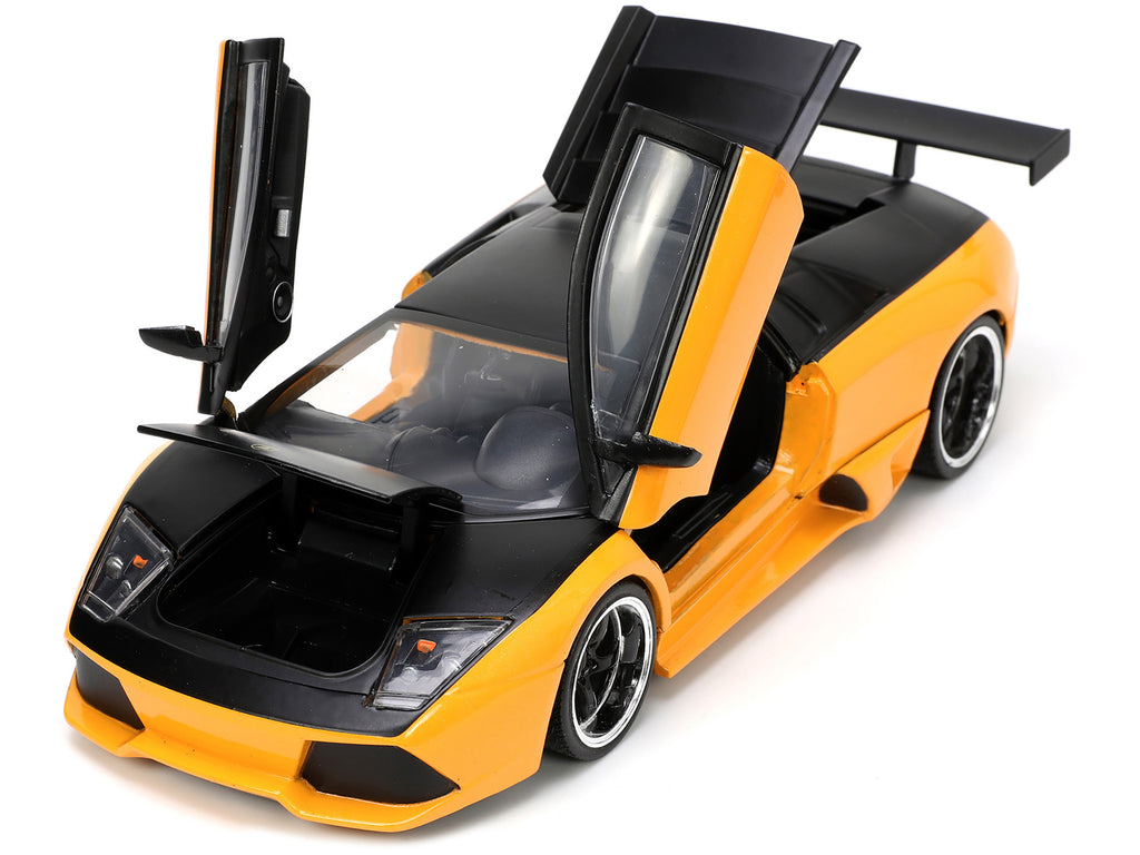 Lamborghini Murcielago LP 640 Yellow Metallic and Matt Black "Hyper-Spec" Series 1/24 Diecast Model Car by Jada - image 2