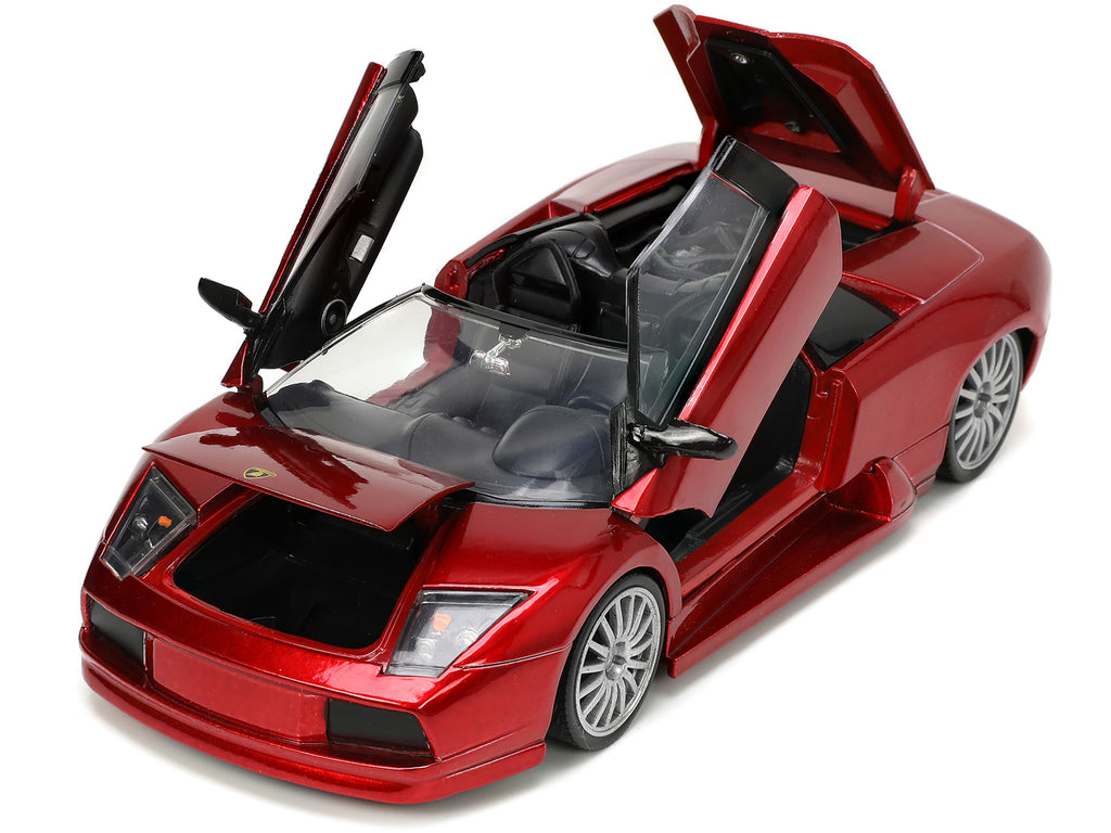 Lamborghini Murcielago Roadster Red Metallic "Hyper-Spec" Series 1/24 Diecast Model Car by Jada - image 2