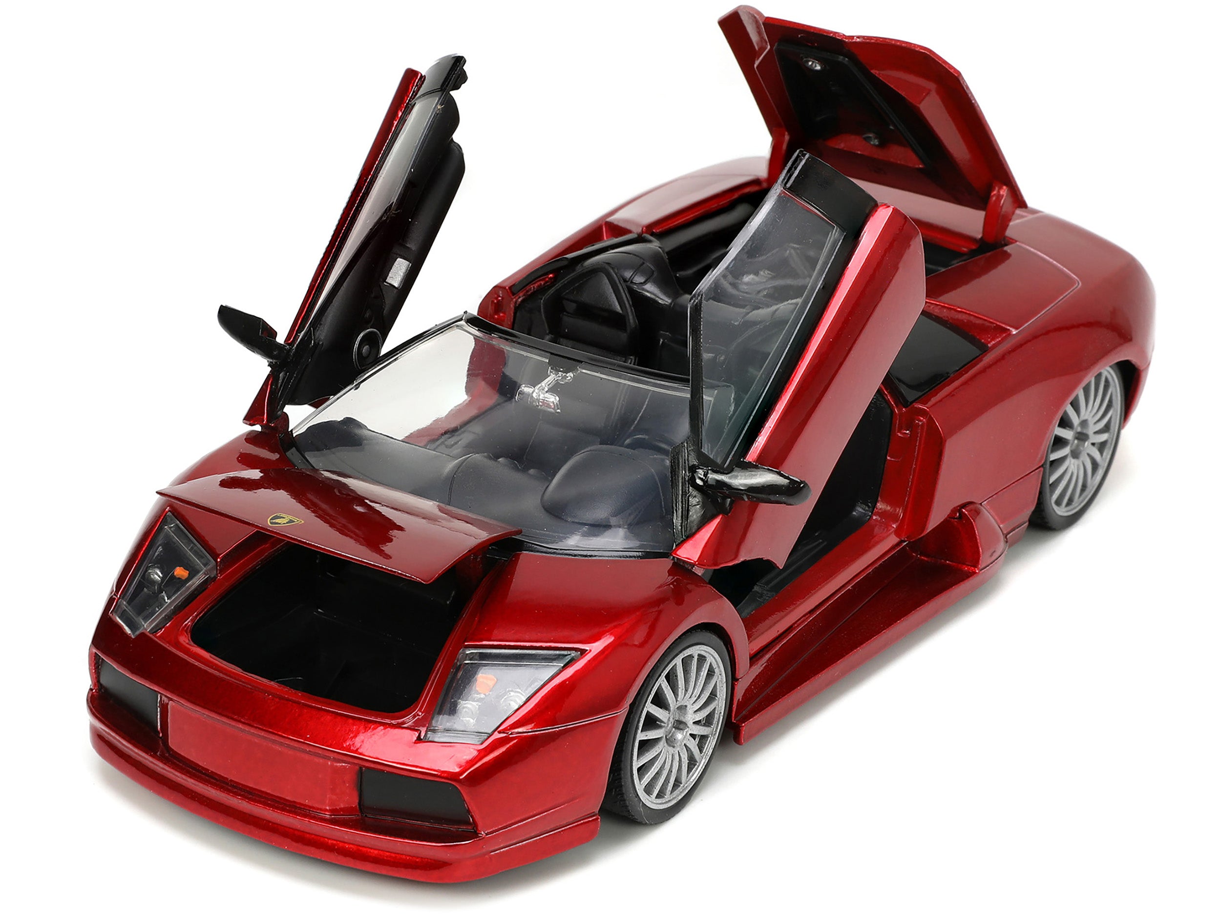 Lamborghini Murcielago Roadster Red Metallic "Hyper-Spec" Series 1/24 Diecast Model Car by Jada - image 2