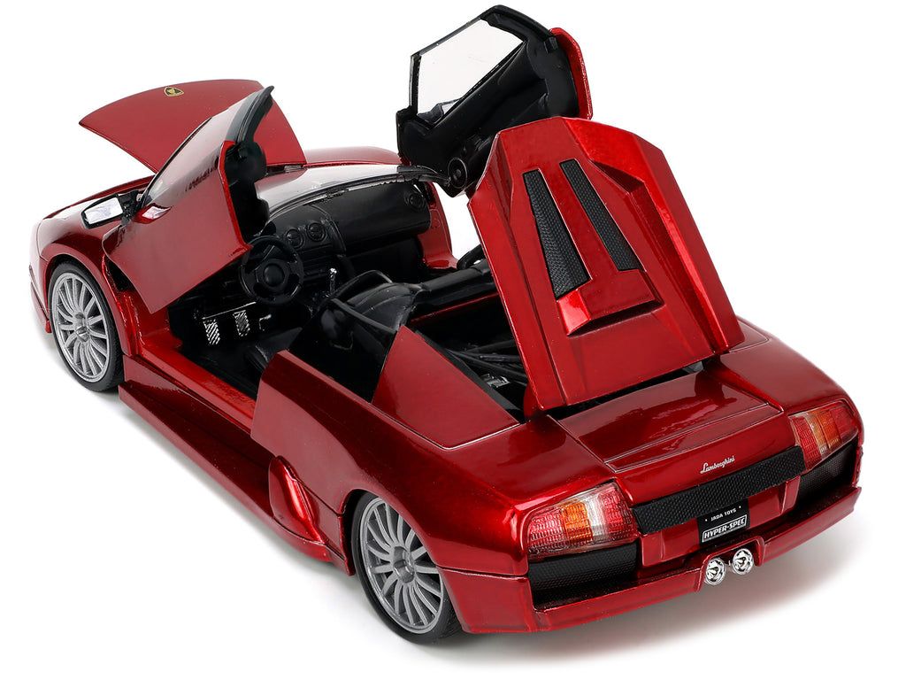 Lamborghini Murcielago Roadster Red Metallic "Hyper-Spec" Series 1/24 Diecast Model Car by Jada - image 3