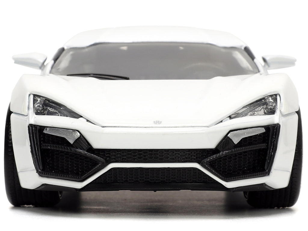 Lykan Hypersport White with Bronze Metallic Rear Spoiler "HKS" "Hyper-Spec" Series 1/24 Diecast Model Car by Jada - image 4
