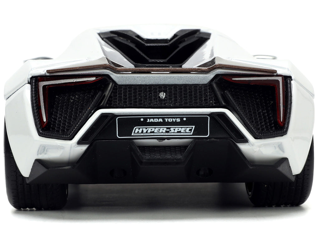 Lykan Hypersport White with Bronze Metallic Rear Spoiler "HKS" "Hyper-Spec" Series 1/24 Diecast Model Car by Jada - image 5