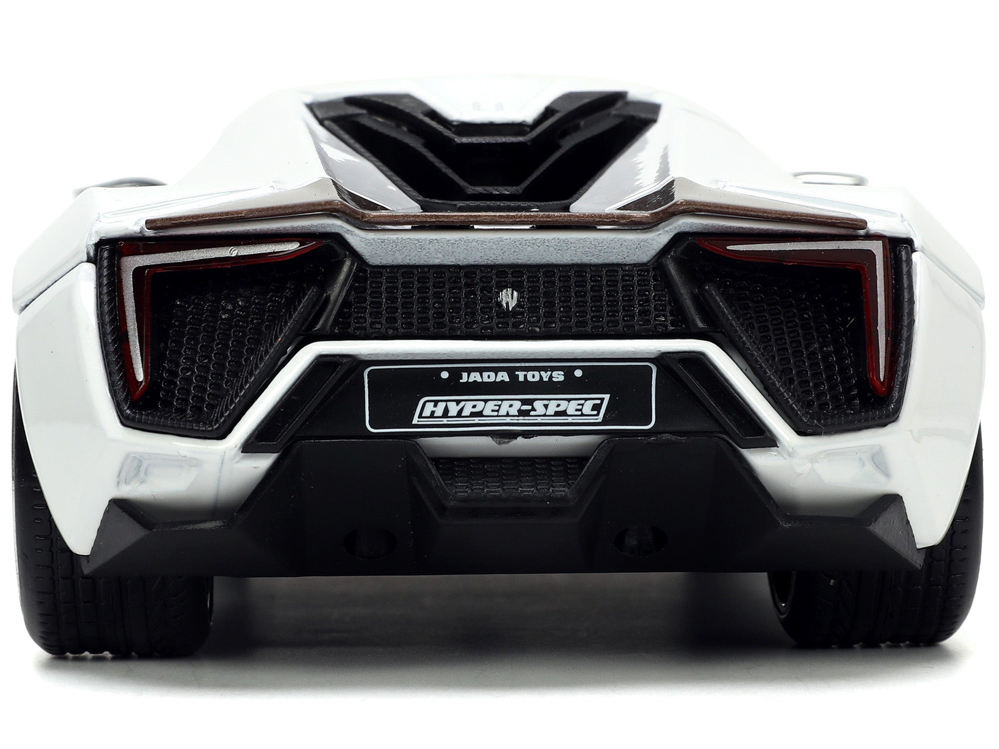 Lykan Hypersport White with Bronze Metallic Rear Spoiler "HKS" "Hyper-Spec" Series 1/24 Diecast Model Car by Jada - image 5