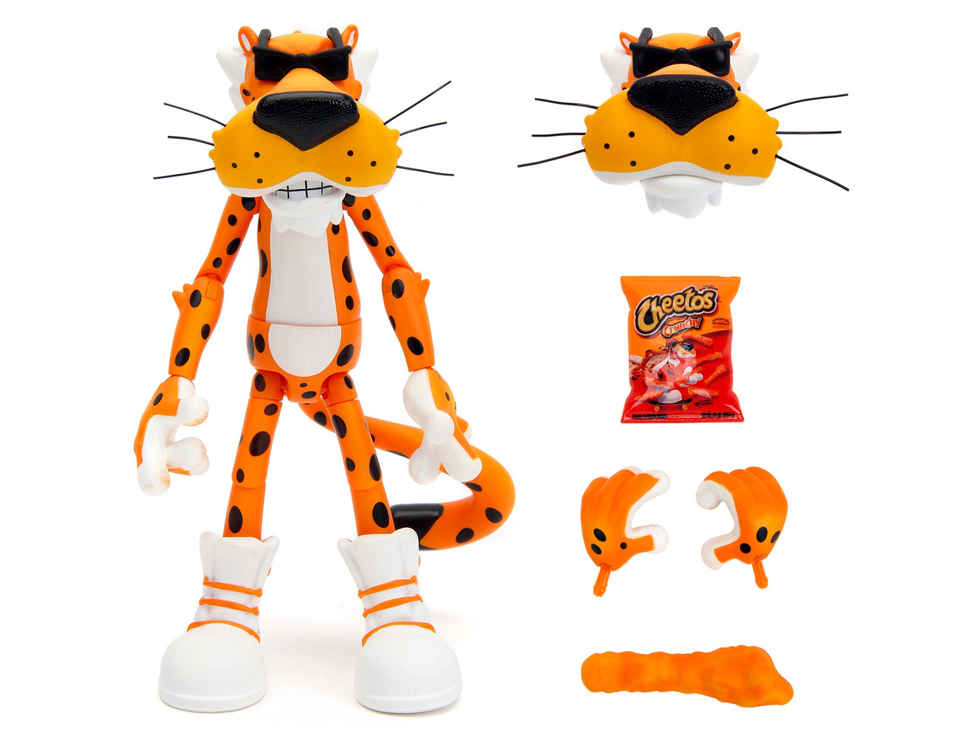 Chester Cheetah 5.5" Figure with Accessories and Alternate Head and Hands "Cheetos Crunchy" model by Jada - image 2