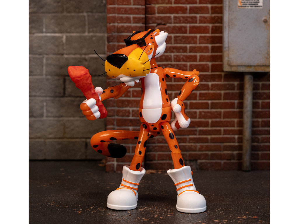 Chester Cheetah 5.5" Glow-in-the-Dark Figure with Accessories and Alternate Head and Hands "Flamin' Hot Cheetos Crunchy" Model by Jada - image 4