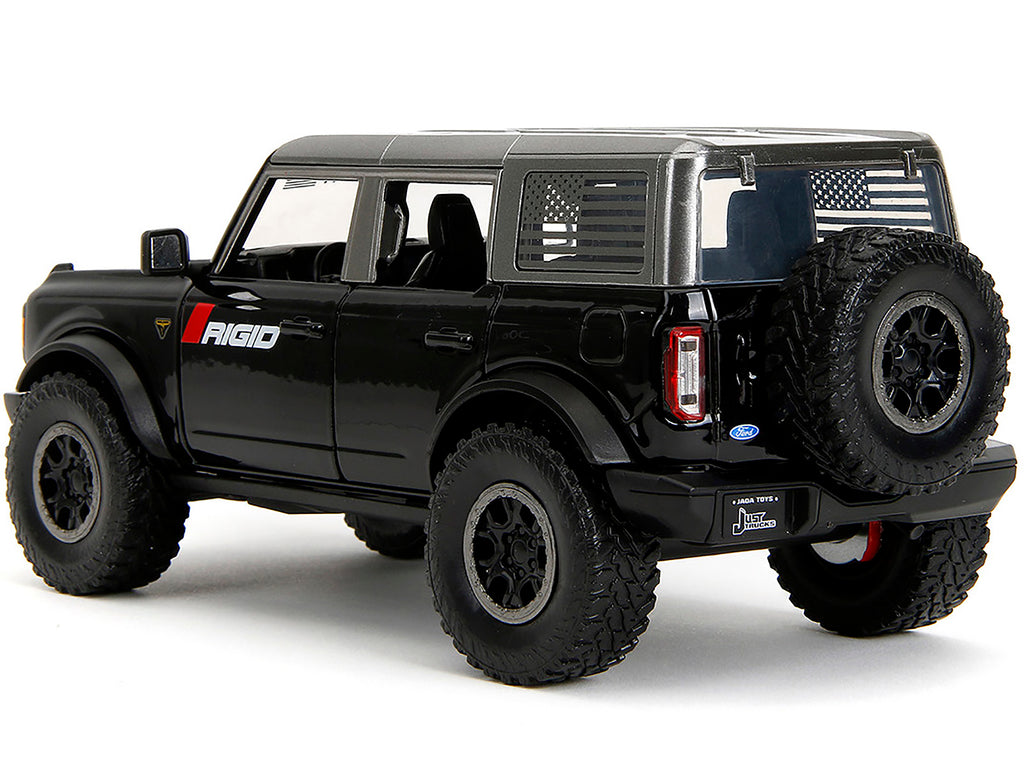 2021 Ford Bronco Badlands Black "Rigid" with Extra Wheels "Just Trucks" Series 1/24 Diecast Model Car by Jada - image 5