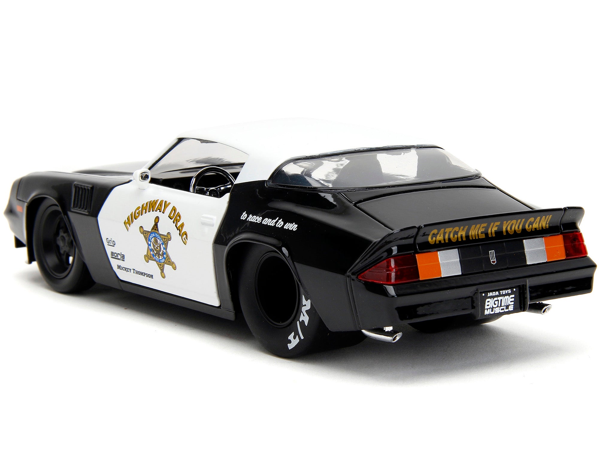 1979 Chevrolet Camaro Z28 Police Black and White "Highway Drag" "Bigtime Muscle" Series 1/24 Diecast Model Car by Jada - image 5