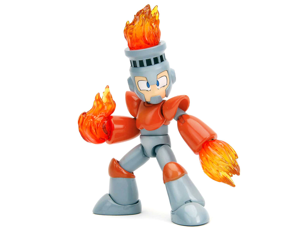 Fire Man 5.5" Moveable Figure with Accessories and Alternate Head and Hands "Mega Man" (1987) Video Game model by Jada - image 2