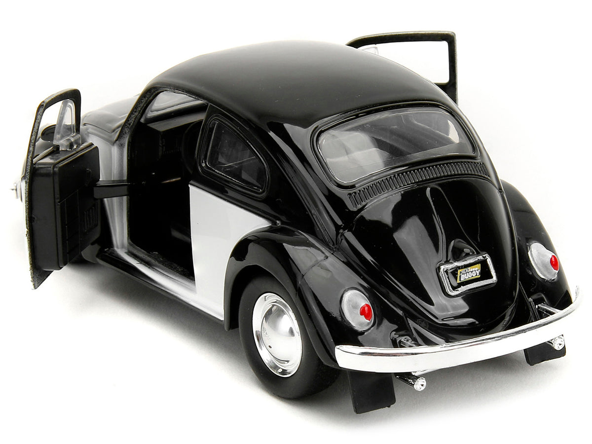 1959 Volkswagen Beetle "Punch Buggy" Black and White and Boxing Gloves Accessory "Punch Buggy" Series 1/32 Diecast Model Car by Jada - image 4