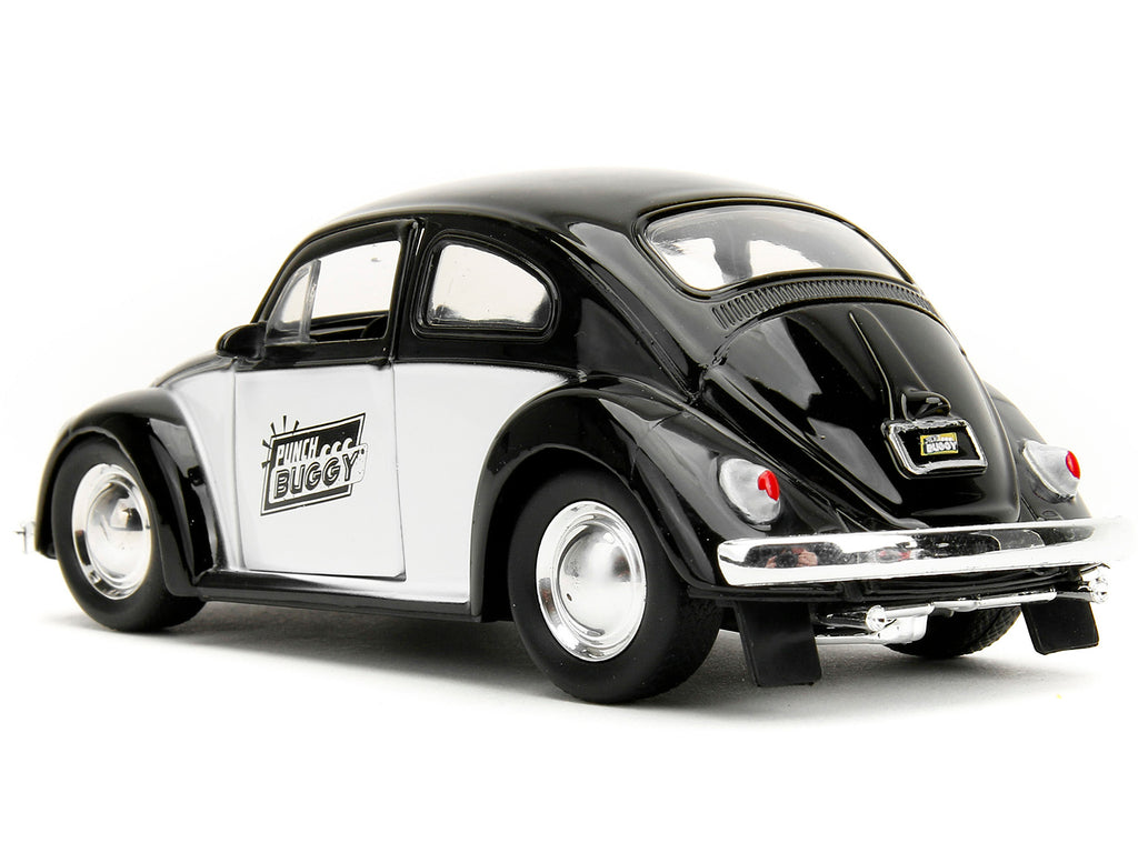 1959 Volkswagen Beetle "Punch Buggy" Black and White and Boxing Gloves Accessory "Punch Buggy" Series 1/32 Diecast Model Car by Jada - image 5