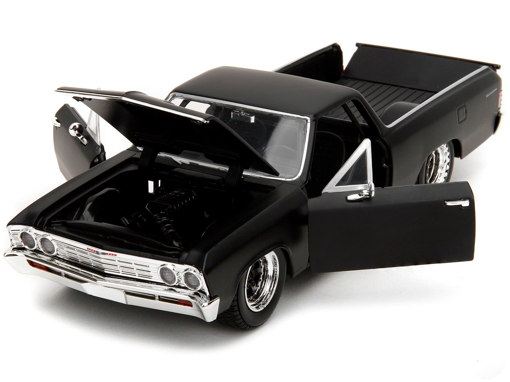 1967 Chevrolet El Camino Matt Black "Fast & Furious" Series 1/24 Diecast Model Car by Jada - image 2