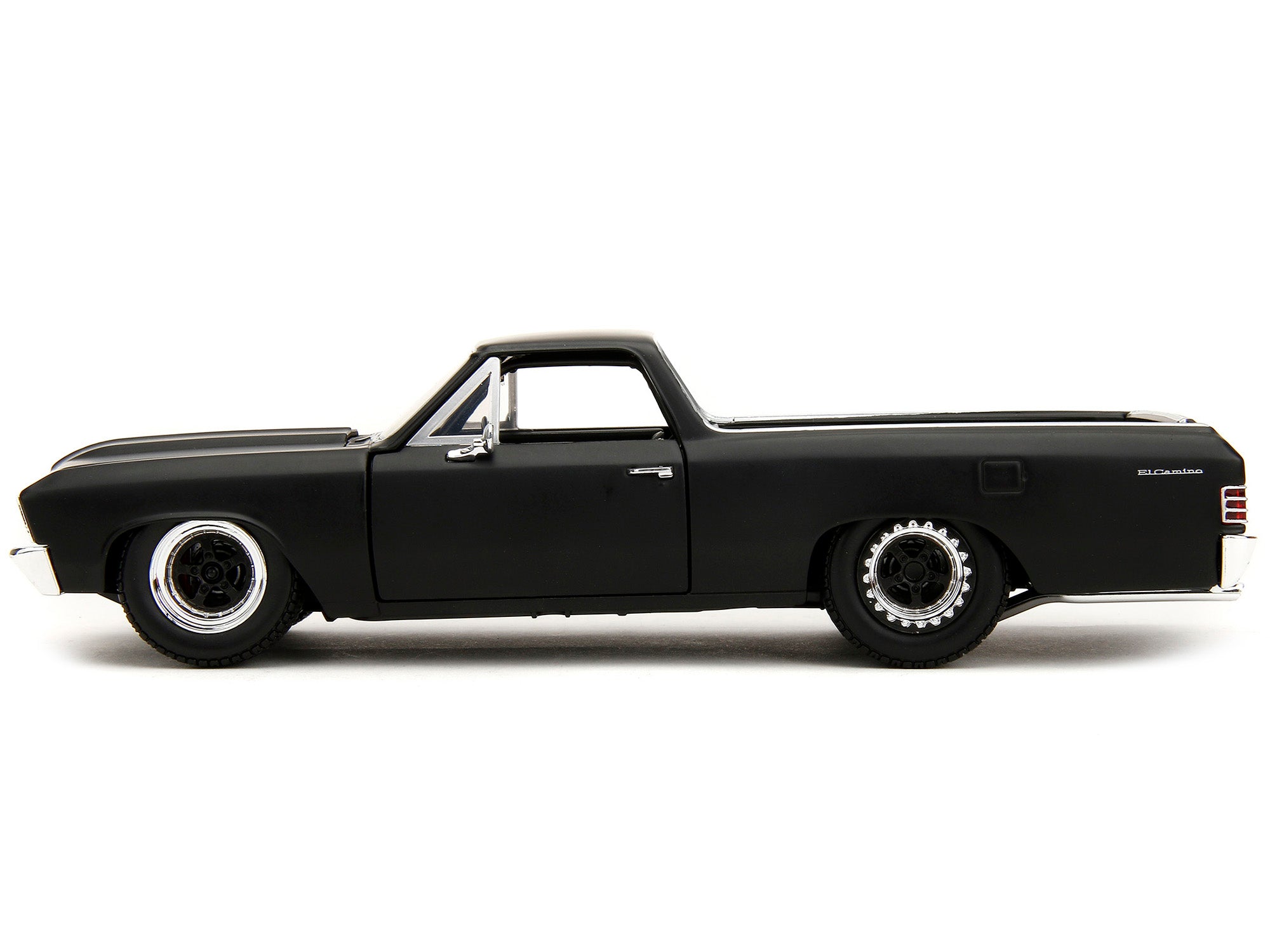 1967 Chevrolet El Camino Matt Black "Fast & Furious" Series 1/24 Diecast Model Car by Jada - image 3