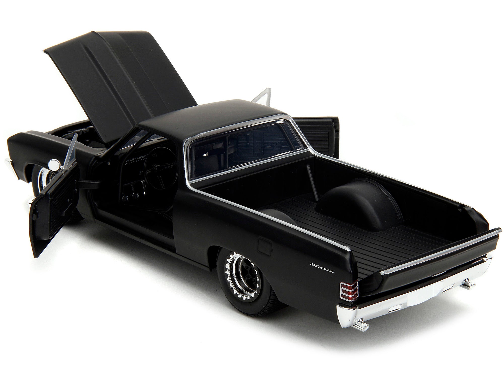 1967 Chevrolet El Camino Matt Black "Fast & Furious" Series 1/24 Diecast Model Car by Jada - image 4