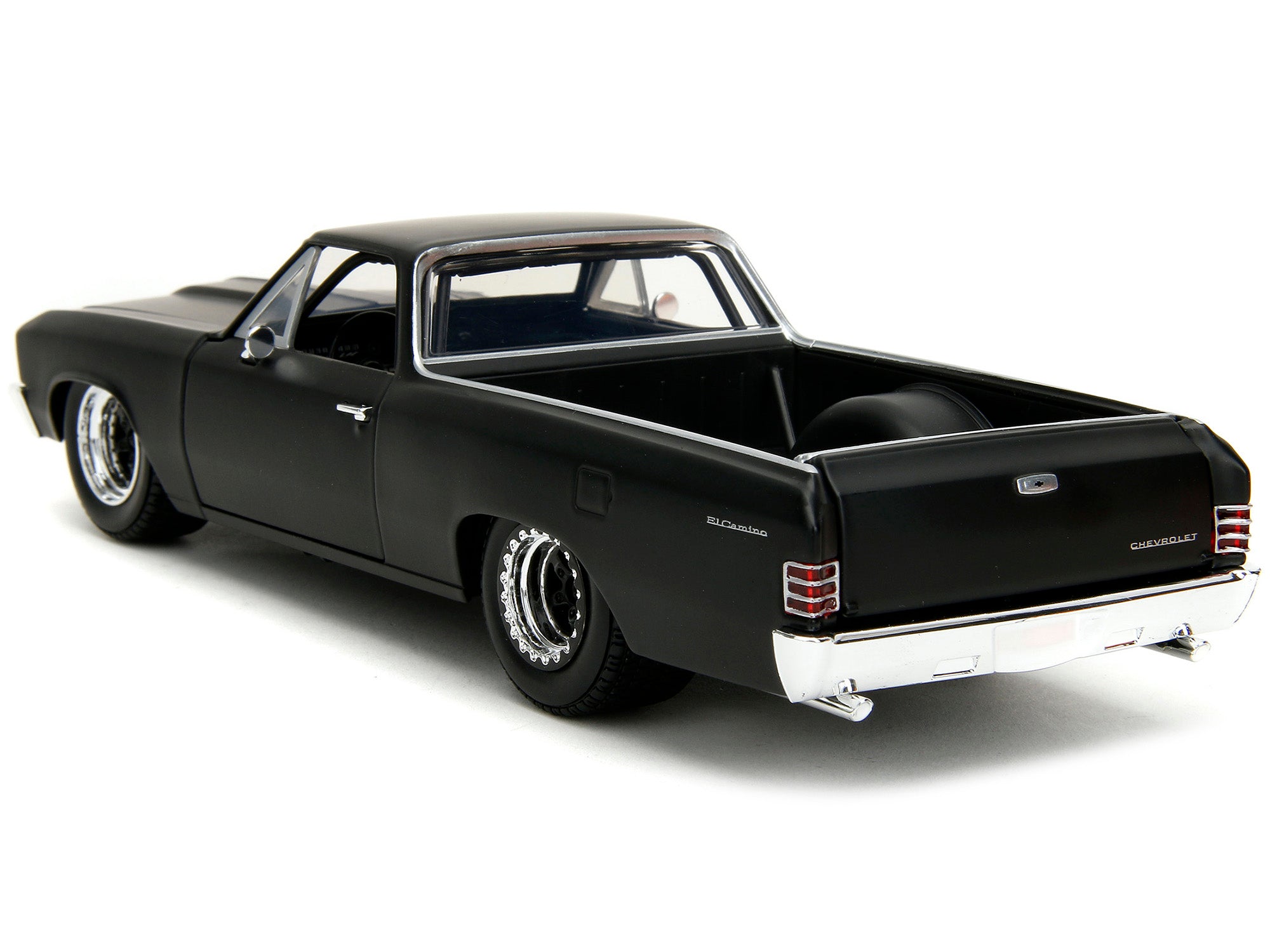 1967 Chevrolet El Camino Matt Black "Fast & Furious" Series 1/24 Diecast Model Car by Jada - image 5