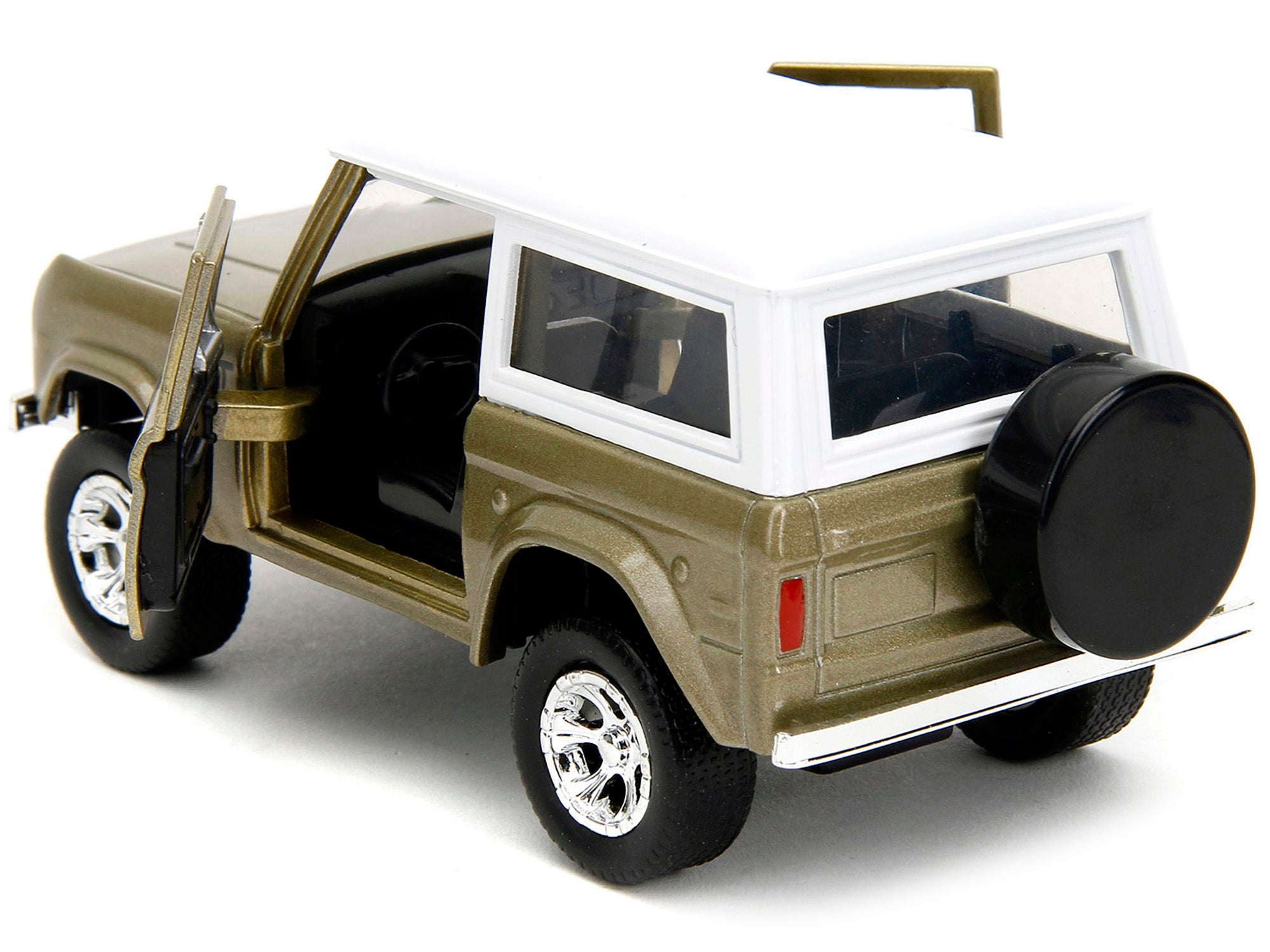 1973 Ford Bronco Gold Metallic with White Top and Groot Diecast Figure "Guardians of the Galaxy" "Marvel" Series 1/32 Diecast Model Car by Jada - image 3