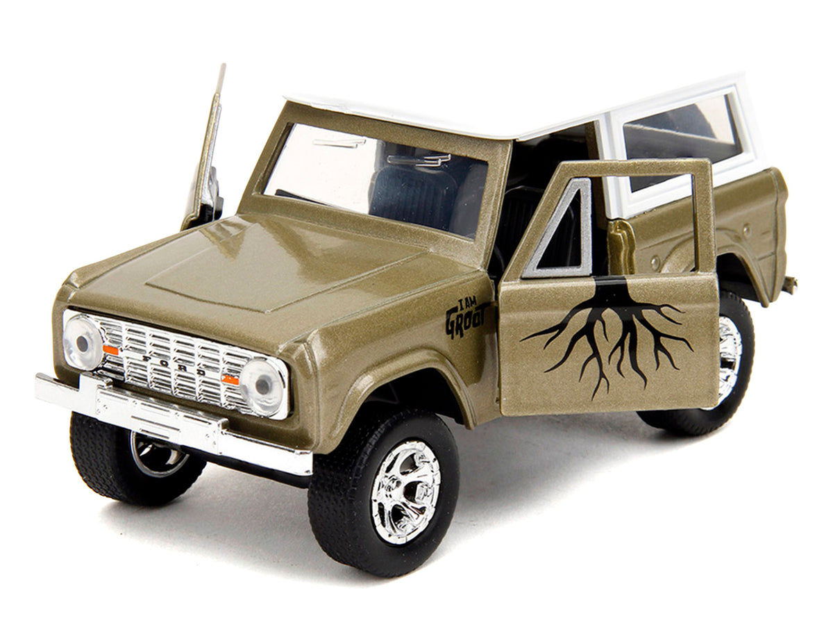 1973 Ford Bronco "Groot" Gold Metallic with White Top "Guardians of the Galaxy" "Hollywood Rides" Series 1/32 Diecast Car Mod