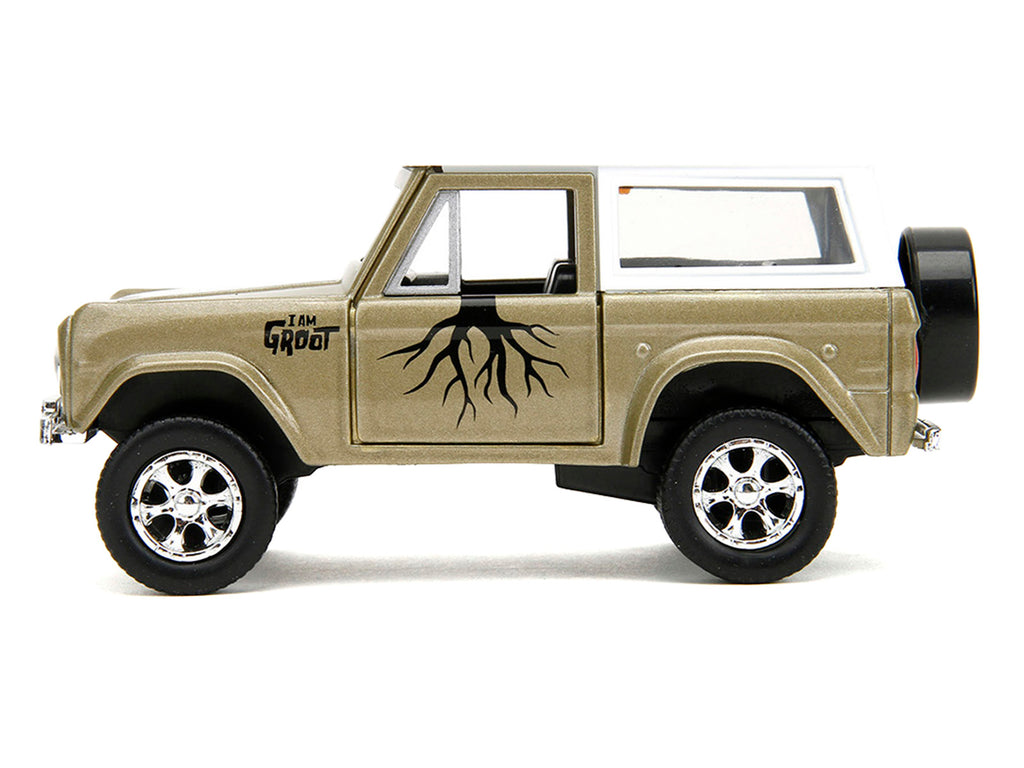 1973 Ford Bronco "Groot" Gold Metallic with White Top "Guardians of the Galaxy" "Hollywood Rides" Series 1/32 Diecast Car Mod