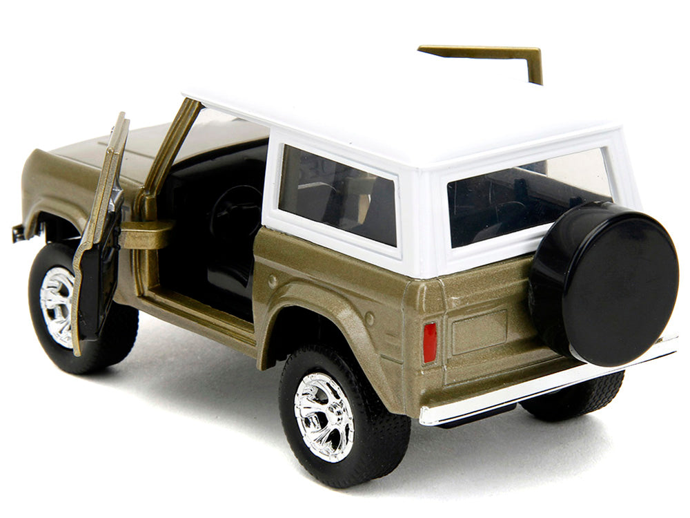 1973 Ford Bronco "Groot" Gold Metallic with White Top "Guardians of the Galaxy" "Hollywood Rides" Series 1/32 Diecast Car Mod